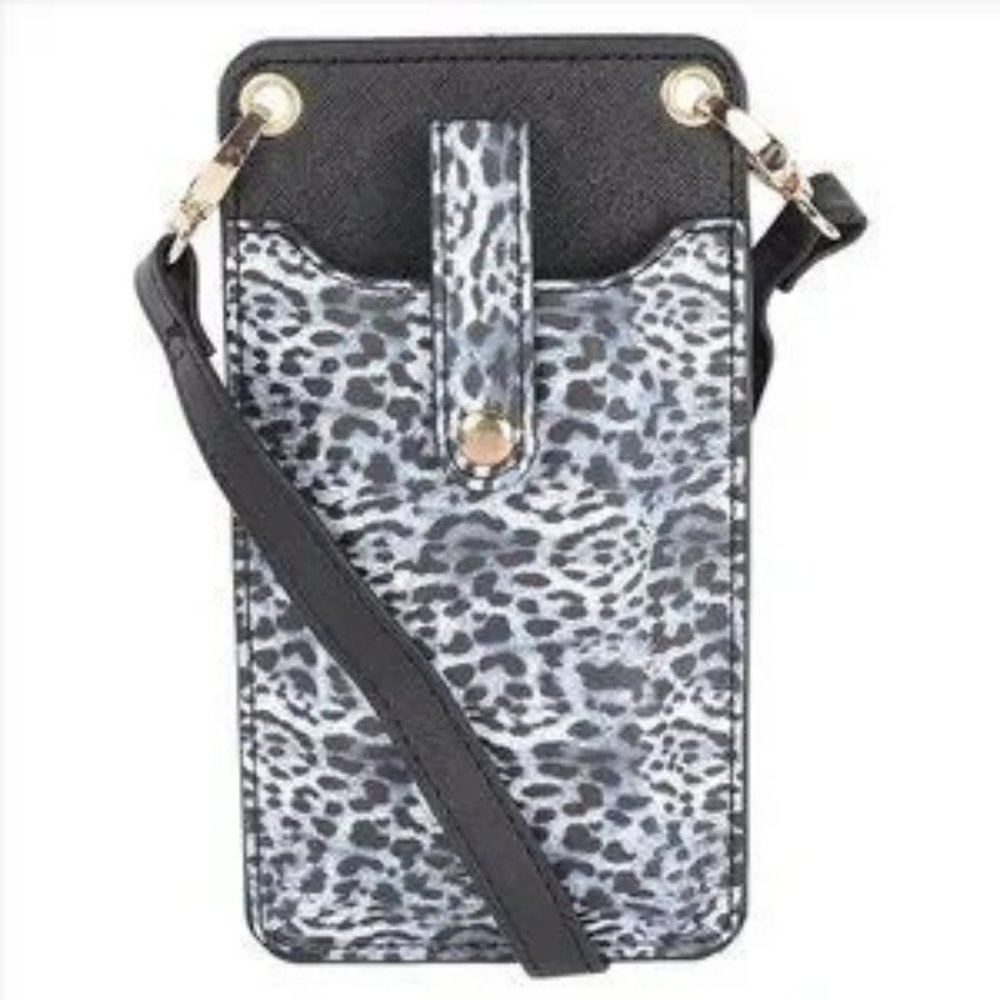 Leopard Print Crossbody Cell Phone Bag